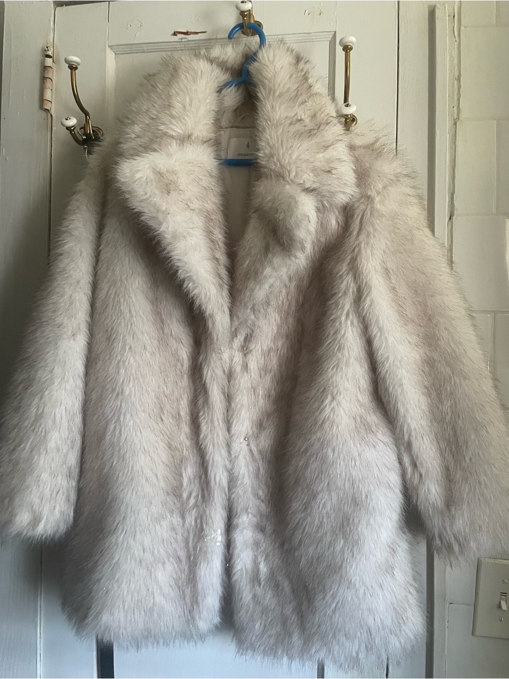 stradivarius Light Beige Faux Fur Teddy Jacket